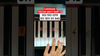 Cardigan  Taylor Swift Part 2 Piano Tutorial [upl. by Enomed]