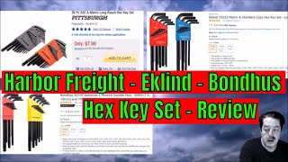 Hex key Set Review  Harbor Freight v Eklind v Bonhus [upl. by Nivak151]