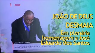 João de Deus Presidente da FESAFundação José Eduardo dos Santos desmaia durante elogio fúnebre [upl. by Aihtnic]