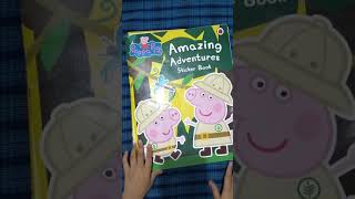 Peppa pig sticker book review Fun activity for kids during vacation [upl. by Swainson126]