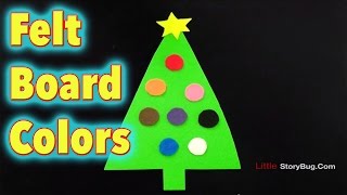 Felt Board Activity for Christmas  Colors  LittleStoryBug [upl. by Lubbi592]