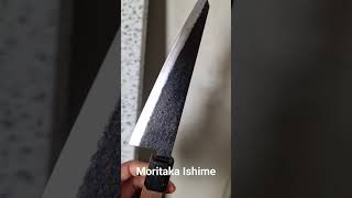 Moritaka Ishime 150mm Honesuki Aogami2 abd carbon steel cladding [upl. by Giule]