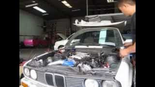 1989 BMW E30 316 swap 3uzfe first start [upl. by Jordanna]