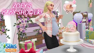 Zoey’s Baby Shower  The Sims Freeplay [upl. by Davey]