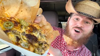 Taco Bell Grilled Cheese Nacho Fries Review [upl. by Anairad]