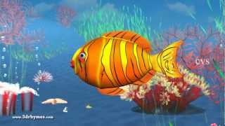 12345 Once i caught a fish alive  3D Animation English Nursery rhyme for children [upl. by Akeem]