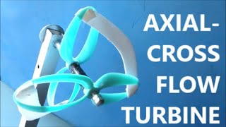 Most energy efficient ever axial cross flow turbine at both low wind speed and very slow water flow [upl. by Devlin]