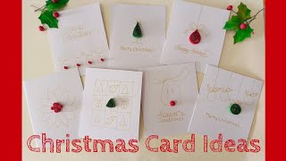 7 Easy Christmas Cards At The Last Minutes  5 Minutes Paper Quilling Cards for The Beginners [upl. by Annibo]