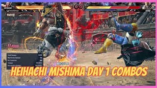 Tekken 8  Heihachi Mishima Day 1 Combos [upl. by Daloris]