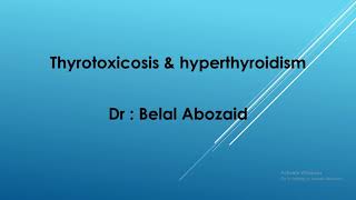 Pathology Diseases of the thyroid gland  thyrotoxicosis amp hyperthyroidism [upl. by Eilahtan431]