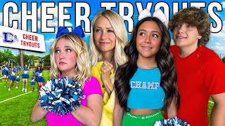 MY 3 KiDS TRY OUT FOR HiGH SCHOOL CHEER EMOTiONAL [upl. by Natsirt]