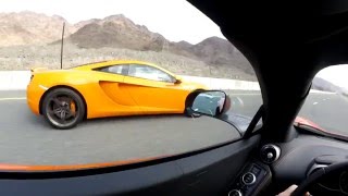 Mclaren 650S Spider VS Mclaren 12C Coupe POV [upl. by Nepil162]