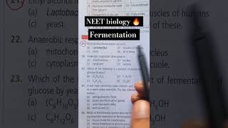 NEET 🔥 ethyl alcohol fermentation occurs in youtubeshort biologybook [upl. by Chaunce75]