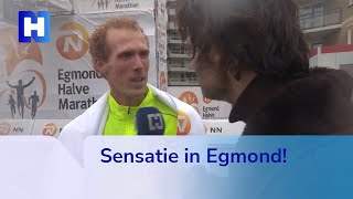 Lucas Nieuweboer na 18 jaar eerste Nederlandse winnaar Halve Marathon Egmond [upl. by Chelsea821]