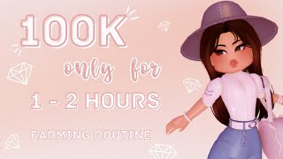 100K IN A DAY 💎🏰 ONLY FOR 12 HOURS  ROYALE HIGH ROBLOX DIAMONDS FARMING ROUTINE ✨ [upl. by Herm]