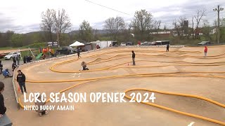 LCRC RACEWAY SEASON OPENER 2024 NITRO BUGGY AMAIN [upl. by Kleon337]