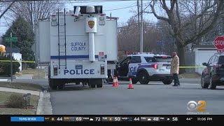 Offduty NYPD detective shoots alleged intruder at Long Island home [upl. by Custer984]