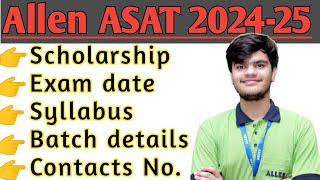 asat allen scholarship admission 20242025  kota Allen ASAT 202425 allen near me asat [upl. by Vassell]