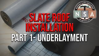 NSA Slate Roof Installation  Underlayment [upl. by Wachter]