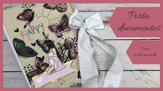 📍 PORTADOCUMENTOS 📔 para EMBARAZO 🤰  Tutorial de scrapbooking [upl. by Salhcin]