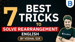 7 Best Tricks to Solve Rearrangement  English Tricks  By Vishal Sir [upl. by Donell193]