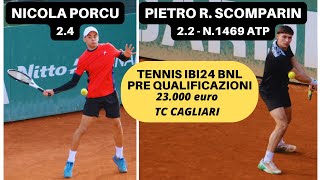 Pietro Scomparin vs Nicola Porcu Pre Quali Tc Cagliari tennis match highlights italian player [upl. by Hammer517]