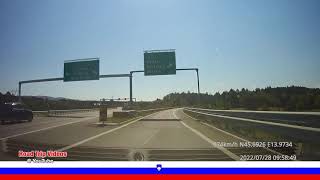 from Sezana to Koper  Slovenian highway drive in July 2022  road trip [upl. by Adriane]