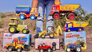 Die Cast Tractor Model Unboxing  Dj Bolero Car TATA Truck Water Tanker JCB Backhoe Loader RC Bus [upl. by Yelena]