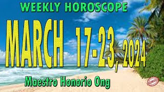 WEEKLYHOROSCOPE MARCH 1723 2024pampaswerteng hadog ngayong tagaraw at ang sikreto ng okultismo 🌞😊 [upl. by Komara]