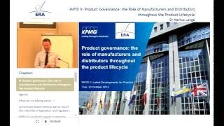 MiFID II the Role of Manufacturers and Distributors throughout the Product Lifecycle [upl. by Damalis439]