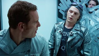 Quicksilver Rescues Magneto From The Prison Scene  XMen Days of Future Past 2014 Movie Clip HD [upl. by Macmullin]