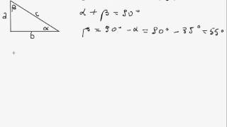 Risoluzione di un triangolo rettangolo noto un lato e un angolo acuto [upl. by Ettenad]