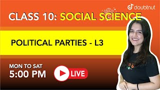 Political Parties CBSE  Class 10 Social Science  5 PM class by Ujjvala Maam  L3 English Medium [upl. by Einnus12]