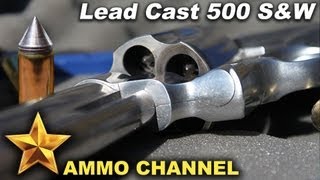 500 SampW shooting the Spire Point lead cast bullets  Reloading bullet casting Smith Wesson magnum [upl. by Nwahsel]