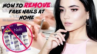 How To Remove  Take Off Glue On Fake Nails  The Easy Way [upl. by Iong]