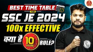 Best Timetable To Crack SSC JE 2024 Exam🔥  SSC JE 2024 [upl. by Niveb]