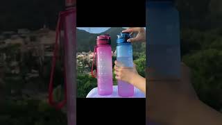 1L Tritan Water Bottle With Time Marker Bounce Cover Motivational Water Bottle [upl. by Rodl717]