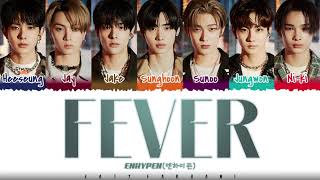 ENHYPEN – FEVER Lyrics Color CodedHanRomEng [upl. by Nodnas907]