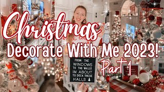 Christmas Decorate With Me 2023 Part 1 Decorating My Living Room For CHRISTMAS 2023 [upl. by Ragas]