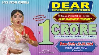 LOTTERY SAMBAD DEAR 8 PM 25072024 NAGALAND LOTTERY LIVE DEAR LOTTERY LIVE LOTTERY SAMBAD LIVE [upl. by Nomyar]