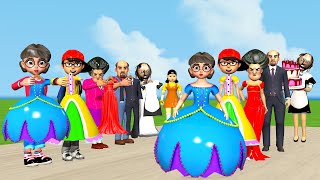 Scary Teacher 3D vs Squid Game Dresses Party Squid Game Doll Error and Nice 5 Times Challenge [upl. by Tarfe]