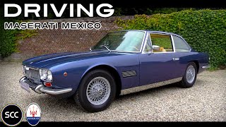 MASERATI MEXICO 42 1966  Test drive in top gear  V8 Engine sound  SCC TV [upl. by Thom]