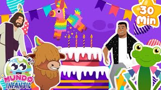 Canciones para fiestas infantiles🥳  Rompe la Piñata✨🎵 🎉  Mundo Infantil💕✨ [upl. by Nytnerb204]