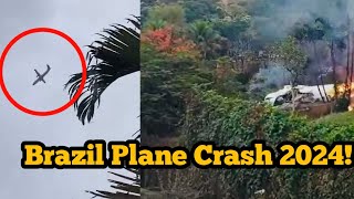 Shocking Sao Paulo Plane Crash Footage Brazil  Queda de avião em São Paulo [upl. by Neerbas]