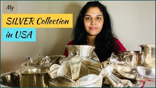 VLOGMAS  DAY 2  My SILVER Collection  Pooja items  How to care for Silver from tarnishing [upl. by Leak433]