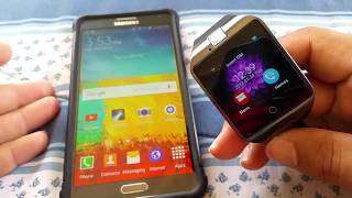 How to pair Q18 Smart Watch to Android Samsung Note 3 [upl. by Oinotnas]