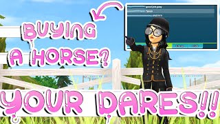 Star Stable Doing Your DARES  Buying A Horse Named After Global 😨 [upl. by Homovec649]