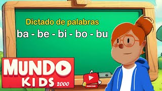 Dictado de palabras BA BE BI BO BU para niños de primara [upl. by Grosz]