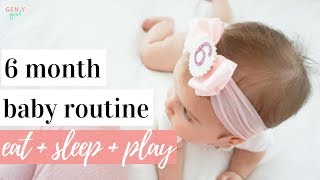 6 MONTH BABY ROUTINE ğŸ‘¶ğŸ¼ğŸ’•  6 MONTH OLD BABY SLEEPING EATING AND PLAYING SCHEDULE  Kayla Buell [upl. by Imeon606]