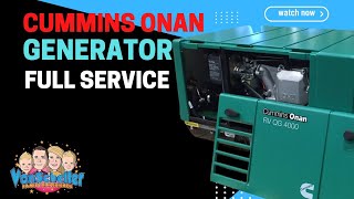 RV Generator Onan  FULL SERVICE How To Oil Air Filter Fuel Filter amp Spark Plug [upl. by Chickie679]